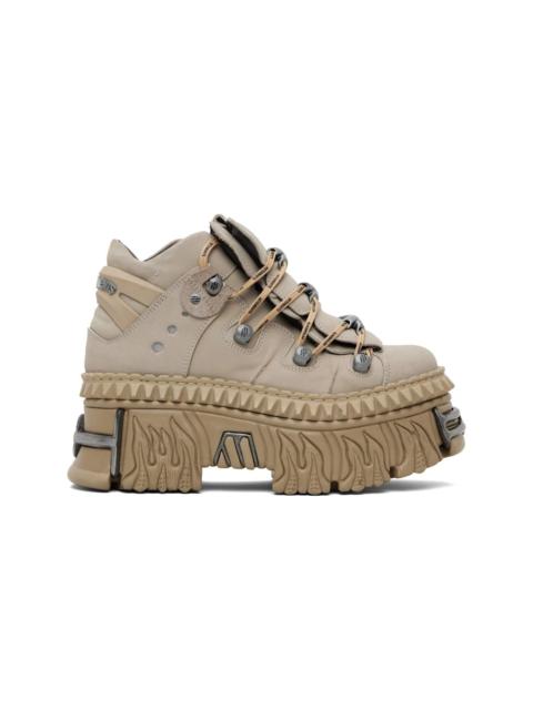 VETEMENTS Taupe New Rock Edition Fire Platform Sneakers