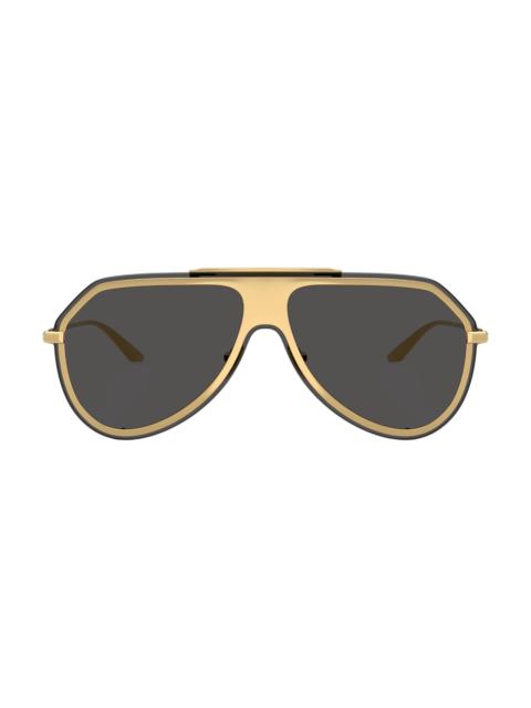 Dolce & Gabbana Men's Aviator Sunglasses - Dark Grey