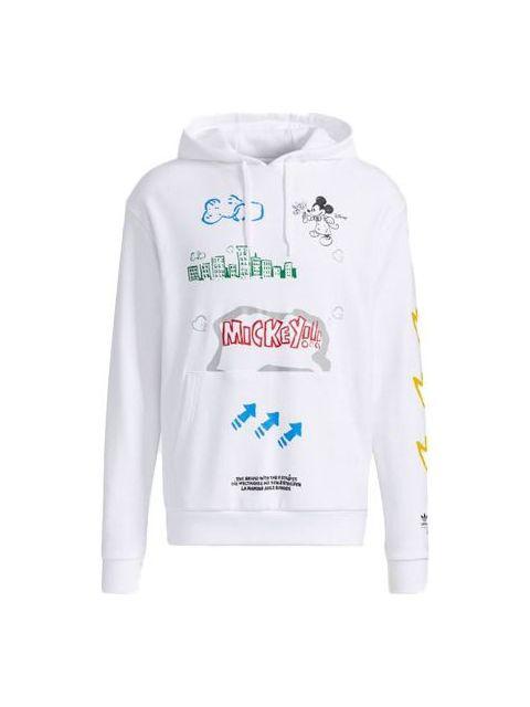 adidas originals Fangtastic Series Disney Mickey Printing Pullover White H09182