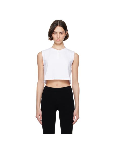 LESET White Margo Sleeveless Henley