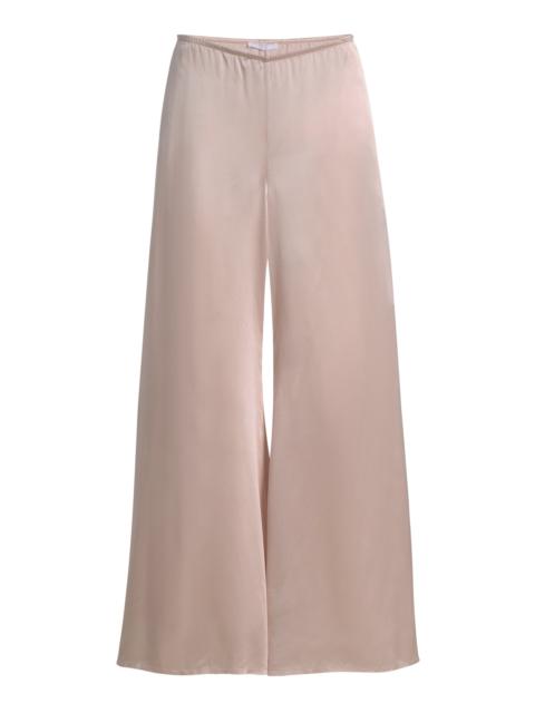 All Three Olympia Silk Wide-Leg Pants