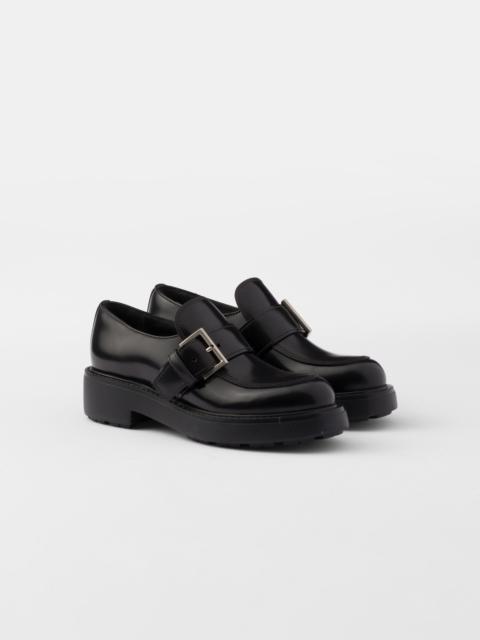 Prada Brushed leather loafers