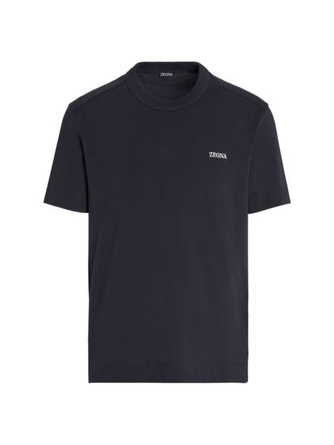 ZEGNA logo-embroidered cotton T-shirt