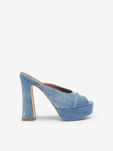 MALONE SOULIERS Yasmin 125 Denim Platforms