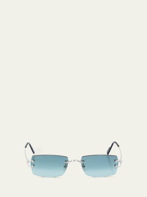Cartier Men's CT0550S Metal Rectangle Sunglasses