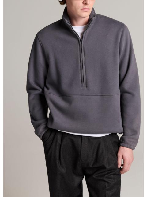 Vince Peached-Face Cotton-Blend Half-Zip Pullover
