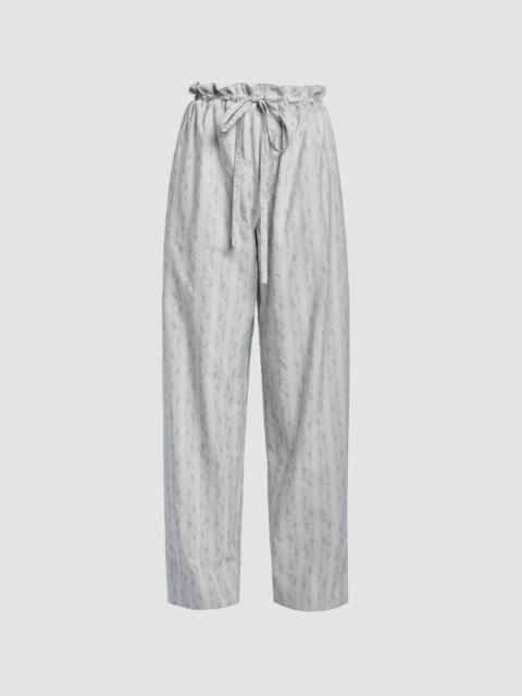 Erdem DITSY COTTON STRIPE DRAWSTRING TROUSER