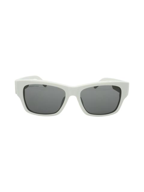 BALENCIAGA Square Frame Sunglasses "White" BB0262SA 003