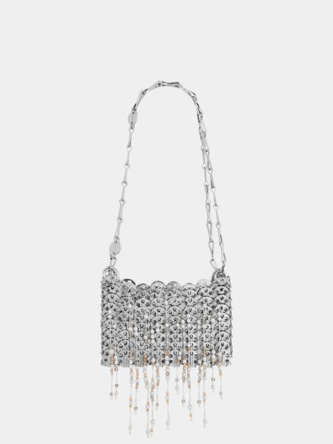 rabanne 1969 NANO SILVER BAG WITH PEARL FRINGES