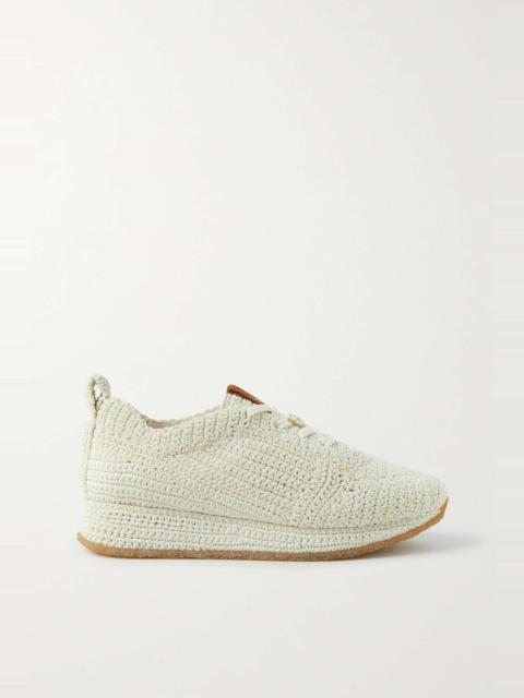 Myha logo-detailed recycled crochet-knit sneakers