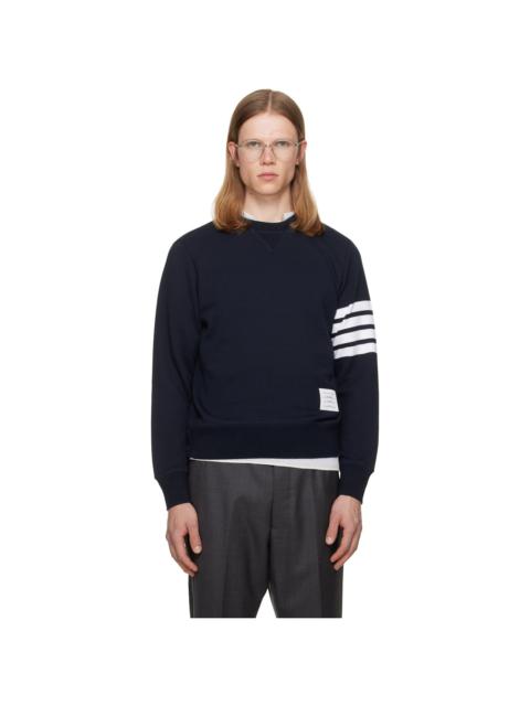 Thom Browne Navy Classic Loopback 4-Bar Sweatshirt