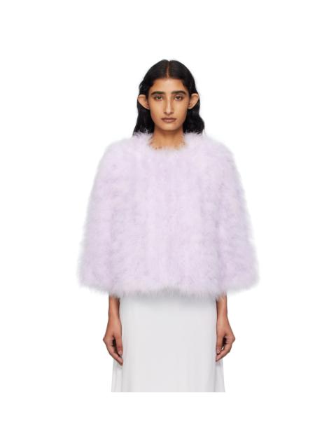 Yves Salomon Pink Short Feather Jacket