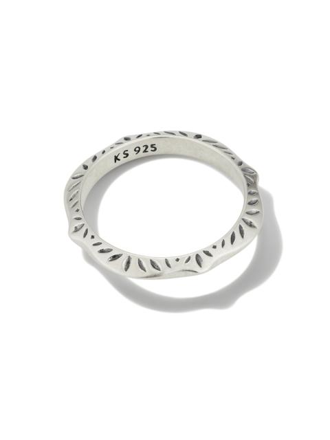 KENDRA SCOTT Sophee Band Ring in Oxidized Sterling Silver