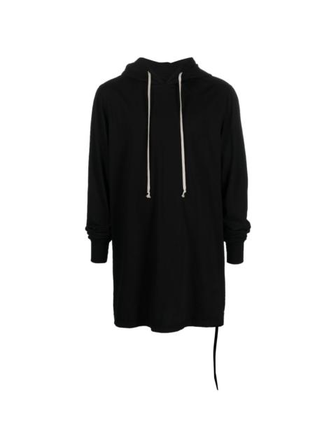 longline cotton hoodie