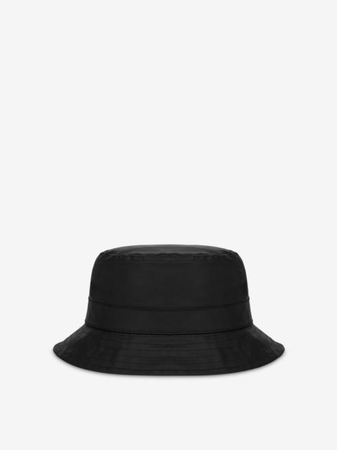 Moschino WAXED-EFFECT CANVAS BUCKET HAT