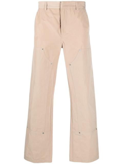 424 rivet-detail wide leg trousers