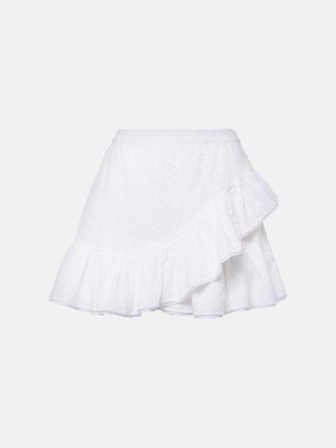 Poupette St Barth Bova broderie anglaise cotton miniskirt