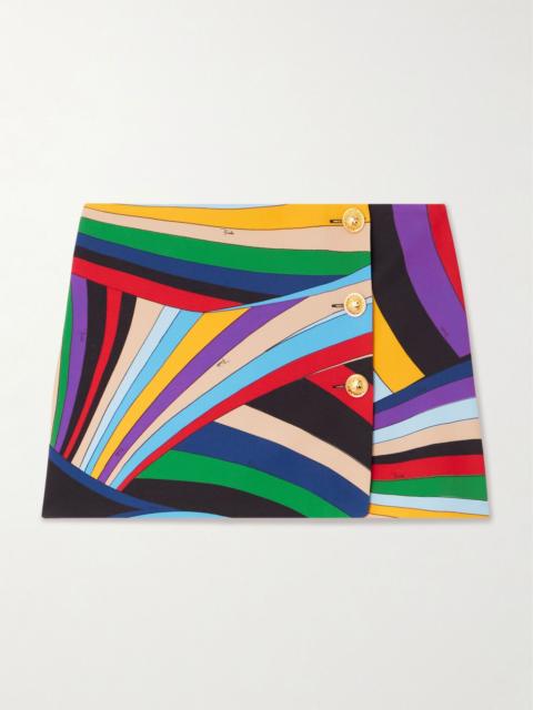 PUCCI Printed cady mini wrap skirt Multi