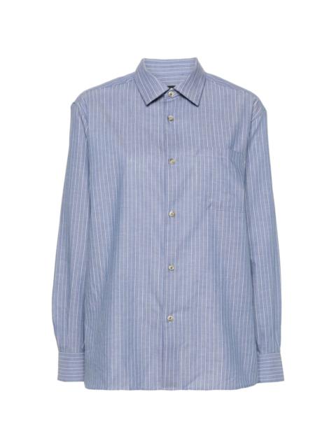 halo-stripe long-sleeve shirt