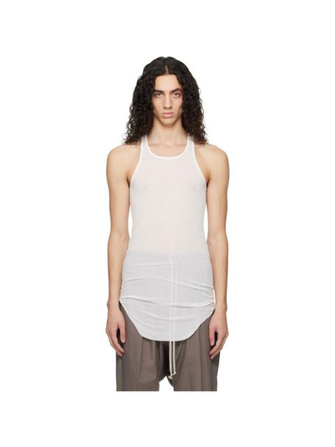 Rick Owens White Temple Basic Rib Tank Top