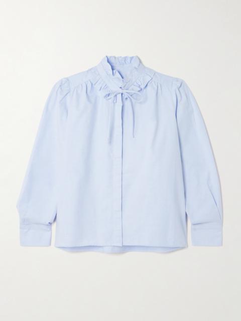Citizens of Humanity Calista Tie-detailed Ruffled Cotton-poplin Shirt