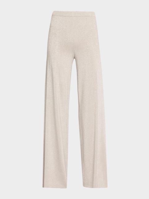 KOBI HALPERIN Nina Straight-Leg Shimmer Knit Pants