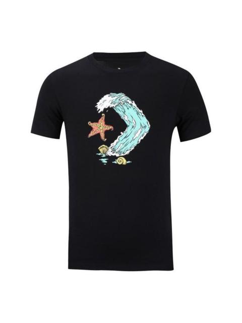 Converse Converse Star Chevron Ocean T-Shirt 'Black' 10008087-A01