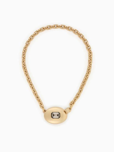 GIORGIO ARMANI Metal choker necklace with Swarosvki crystal