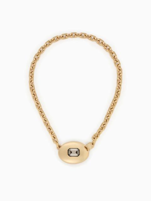 GIORGIO ARMANI Metal choker necklace with Swarosvki crystal