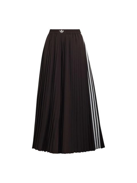 adidas (WMNS) adidas Plisse 3-Stripes Track Pants Asia Sizing 'Night Brown' LG3943
