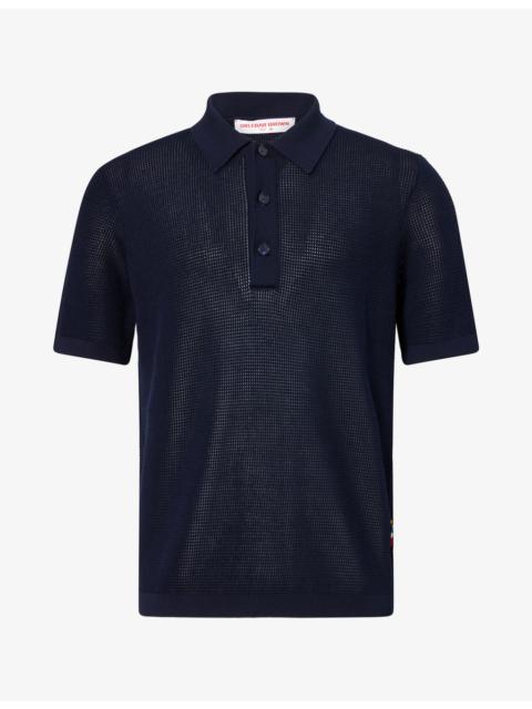 ORLEBAR BROWN Keeling Knitted Cotton-Blend Polo Shirt