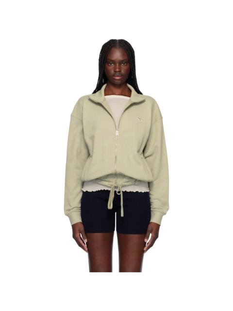 Maison Kitsuné Green Baby Fox Patch Zipped Sweatshirt