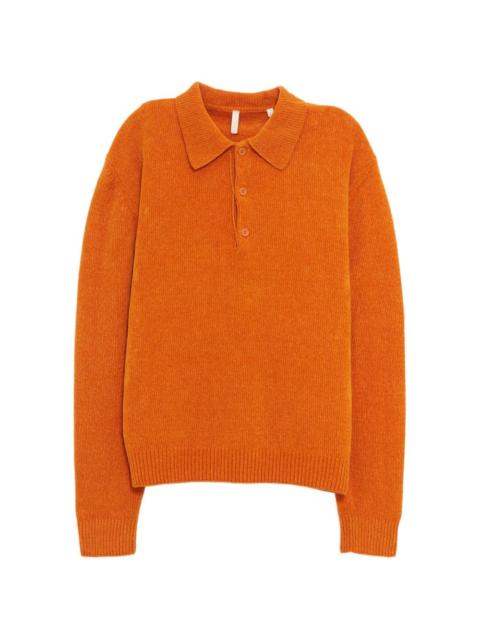 SUNFLOWER Chenile half-button polo shirt