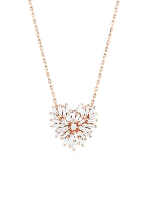 SUZANNE KALAN Diamond Mini Heart Necklace - Rose Gold