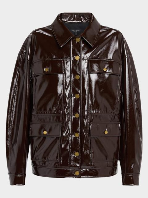 rag & bone Amy Faux Patent Leather Jacket