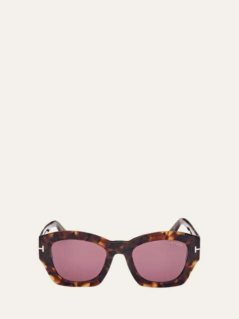 TOM FORD Guilliana Acetate Geometric Sunglasses