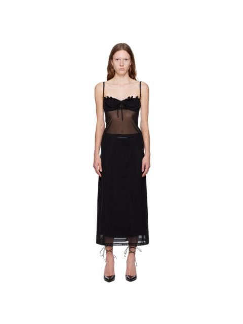 Y/Project Black Wire Brasier Midi Dress