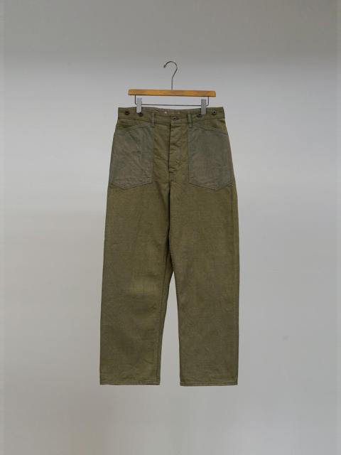 Nigel Cabourn 30's Deck Pant 12.5oz Denim in Green