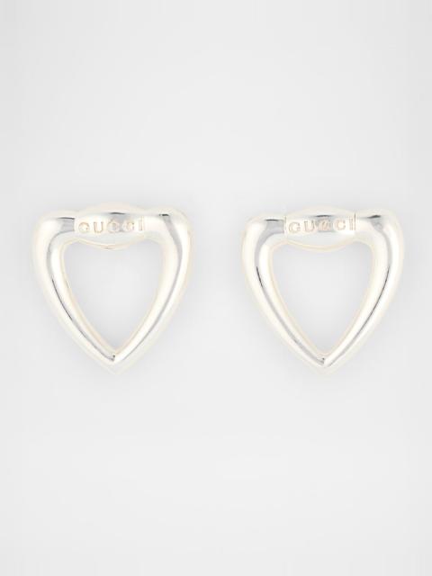GUCCI Heart Stud Earrings