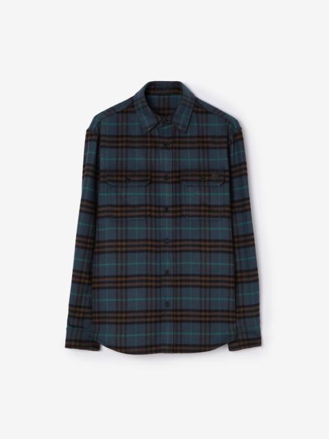 Burberry Check Wool Flannel Overshirt