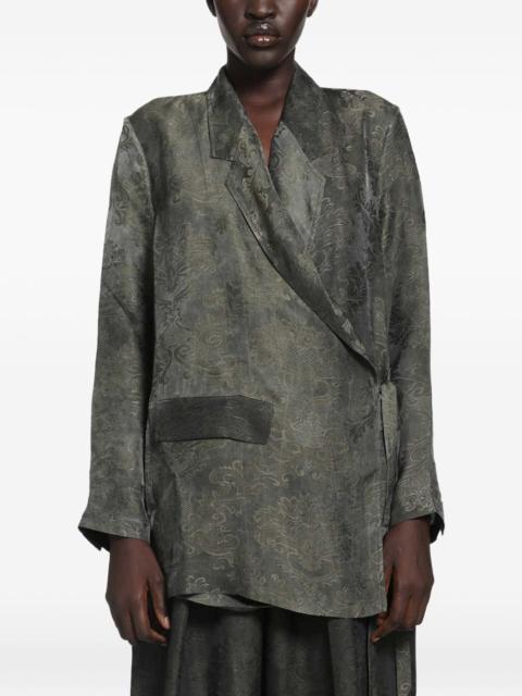 UMA WANG wrap-fastening blazer