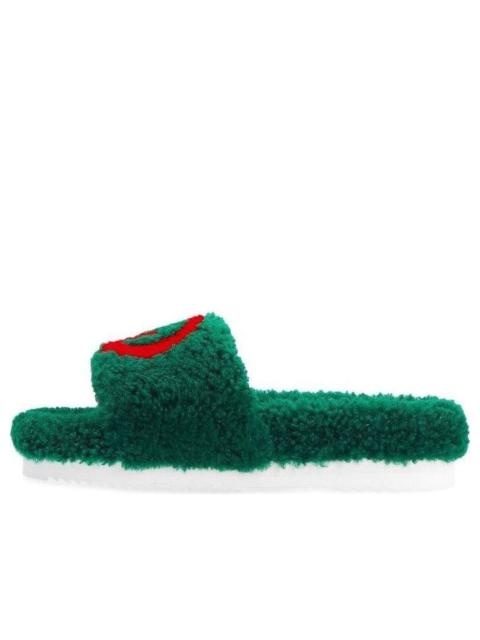 GUCCI (WMNS) Gucci Merino Wool Slides 'Green' 646225-D0L00-3155
