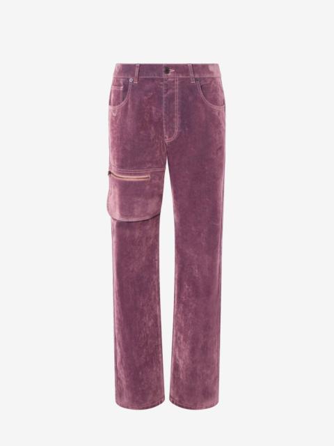 Moschino FLOCKED DENIM JEANS