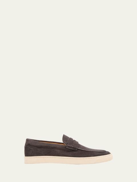 Men's Suede Moccasin Penny Loafers