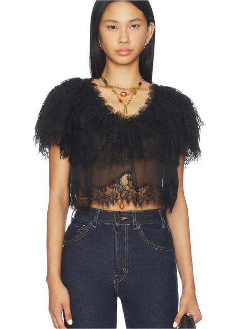 LoveShackFancy Vienne Top