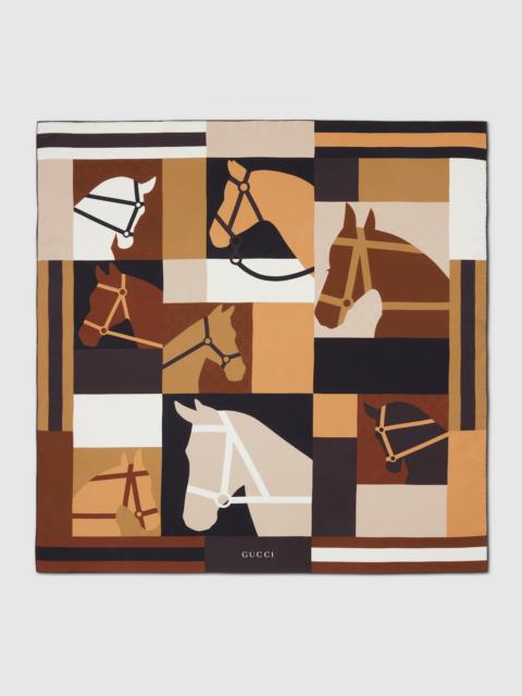 Printed silk carré