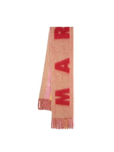 logo-jacquard scarf
