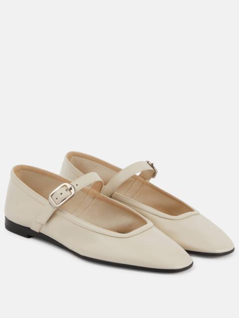 Leather Mary Jane ballet flats