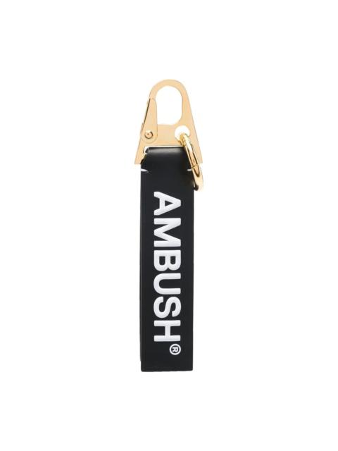 Ambush logo-print leather keyholder