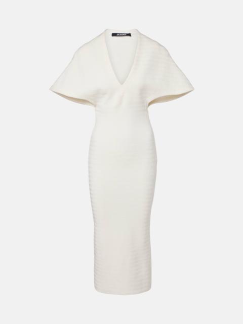 JACQUEMUS Knitted midi dress